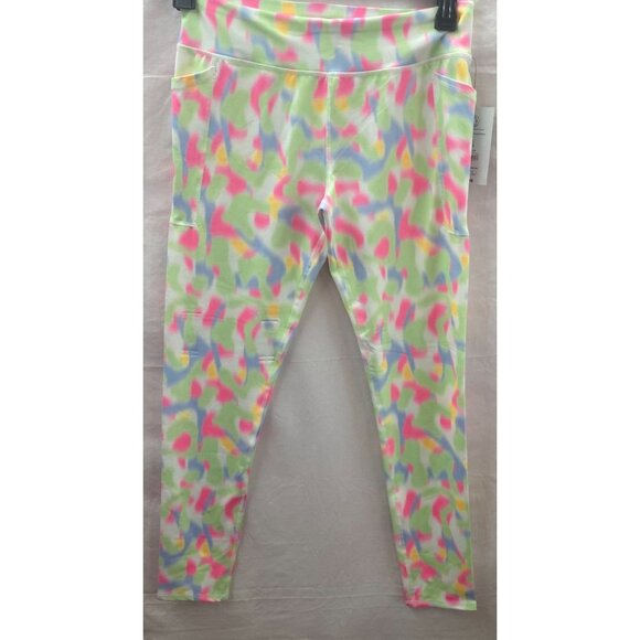 NWT Athletic Works Girls XXL (18) Camo Legging  Slash Pockets UPF 30 Protection - Picture 1 of 8